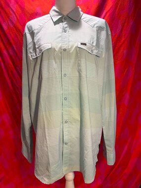 Men's Howler Bros Large Off White Long Sleeve Button Down